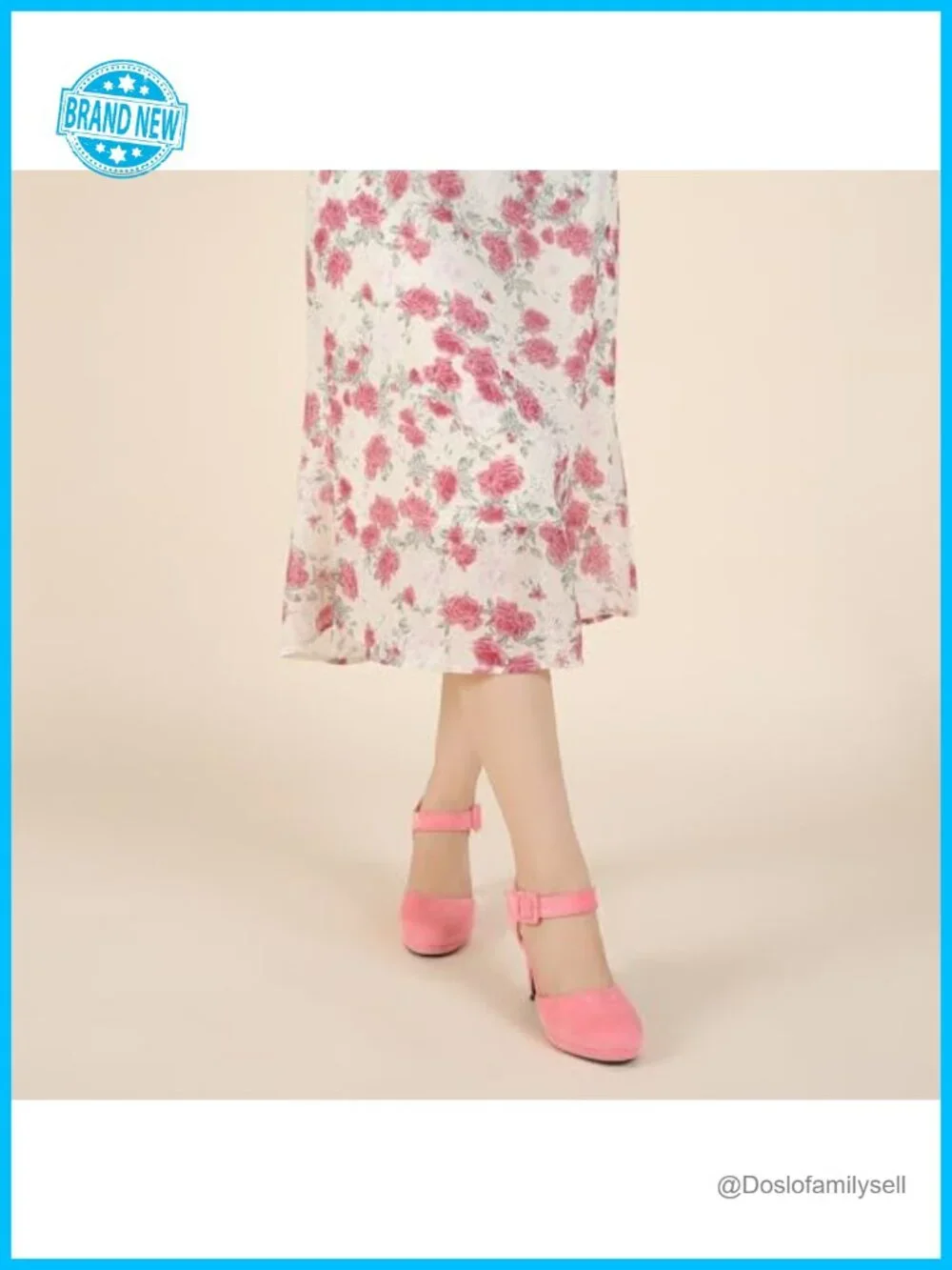 Mary Jane Heels Platform Pumps Closed Toe Suede Ankle Strap Dress Shoes